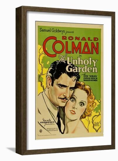 THE UNHOLY GARDEN, from left: Ronald Colman, Fay Wray, 1931.-null-Framed Art Print