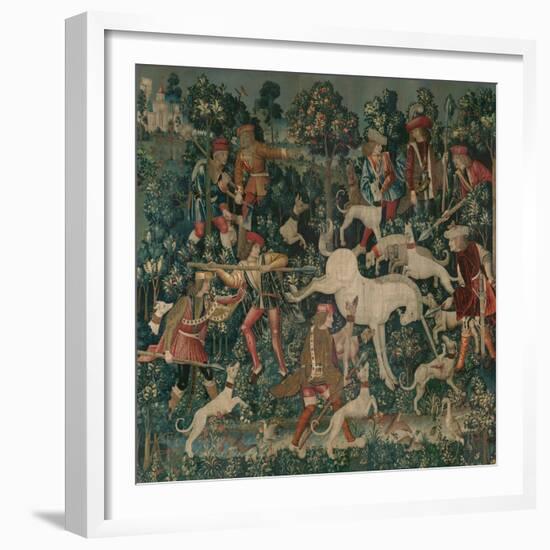 The Unicorn Defends Itself, c.1500-Netherlandish School-Framed Giclee Print
