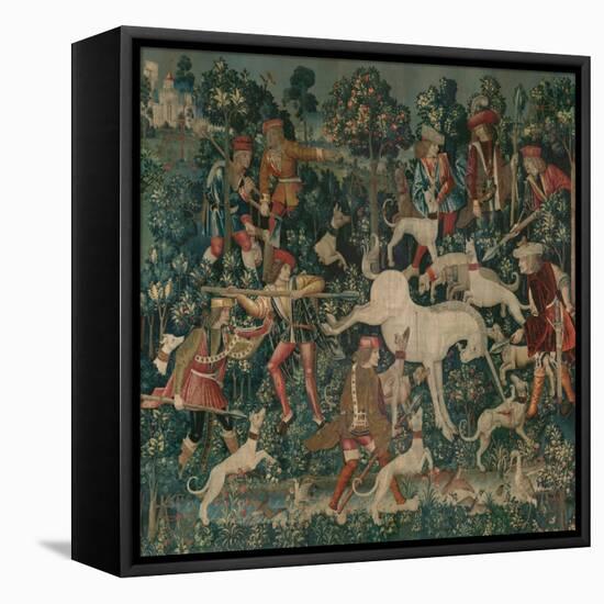 The Unicorn Defends Itself, c.1500-Netherlandish School-Framed Stretched Canvas