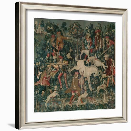 The Unicorn Defends Itself, c.1500-Netherlandish School-Framed Giclee Print