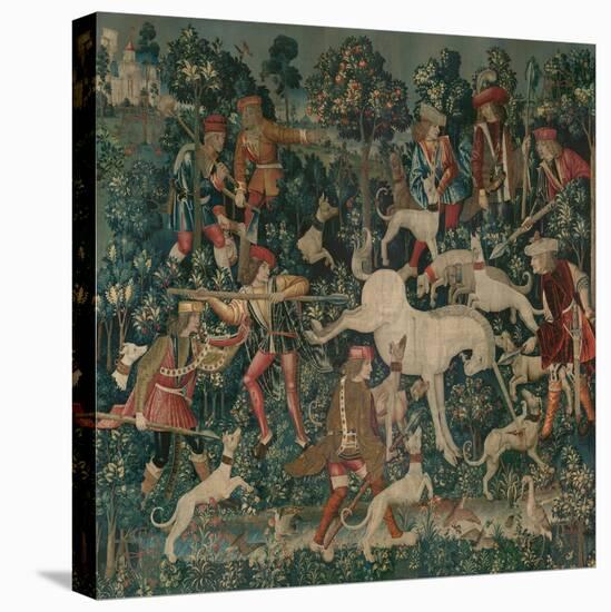 The Unicorn Defends Itself, c.1500-Netherlandish School-Stretched Canvas