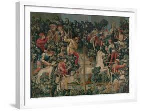 The Unicorn is Attacked, c.1500-Netherlandish School-Framed Giclee Print