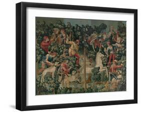 The Unicorn is Attacked, c.1500-Netherlandish School-Framed Giclee Print