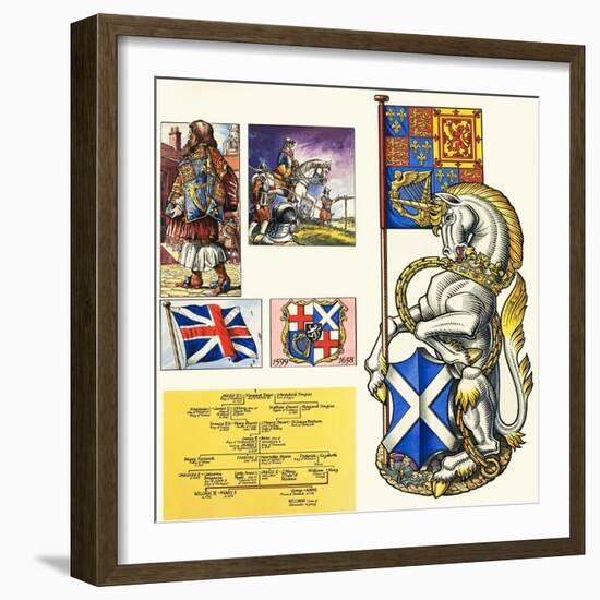 The Unicorn of Scotland-Dan Escott-Framed Giclee Print