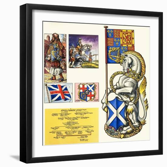 The Unicorn of Scotland-Dan Escott-Framed Giclee Print