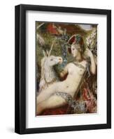 The Unicorns, 1887-88, Detail-Gustave Moreau-Framed Premium Giclee Print