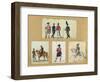 The Uniforms of Scottish Soldiers and Prussian, English, Hanoverian and Russian Officers in 1814-Pierre Antoine Lesueur-Framed Giclee Print