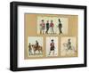 The Uniforms of Scottish Soldiers and Prussian, English, Hanoverian and Russian Officers in 1814-Pierre Antoine Lesueur-Framed Giclee Print