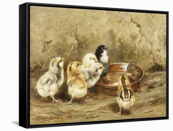 The Uninvited Lunch Guest, 1896-Robert Morley-Framed Stretched Canvas