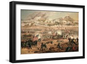 The Union Attack on Marye's Heights During the Battle of Fredericksburg, 13th December 1862-Frederick Carada-Framed Giclee Print