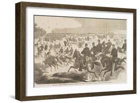 The Union Cavalry and Artillery Starting in Pursuit of the Rebels Up the Yorktown Turnpike-Winslow Homer-Framed Giclee Print