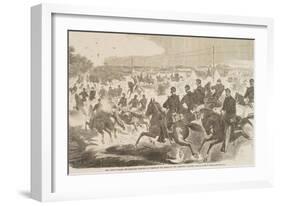 The Union Cavalry and Artillery Starting in Pursuit of the Rebels Up the Yorktown Turnpike-Winslow Homer-Framed Giclee Print