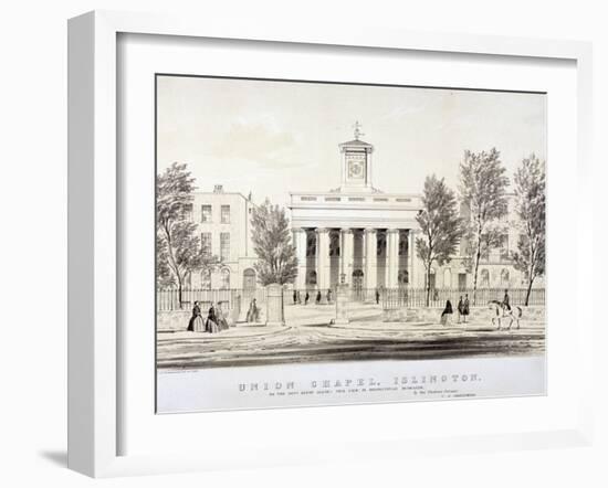 The Union Chapel, Islington, London, C1850-CJ Greenwood-Framed Giclee Print