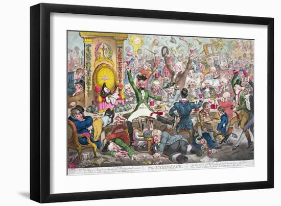 The Union Club, 1801-James Gillray-Framed Giclee Print