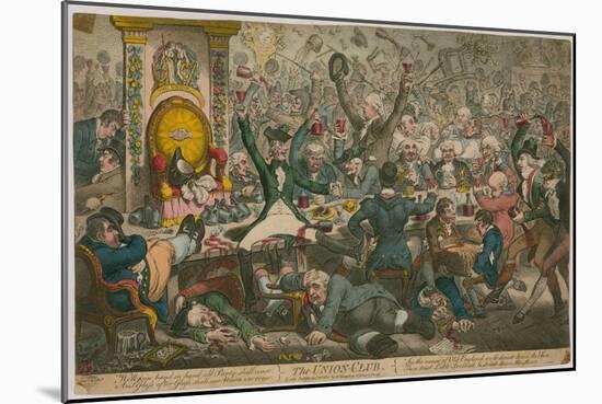 The Union Club-James Gillray-Mounted Giclee Print