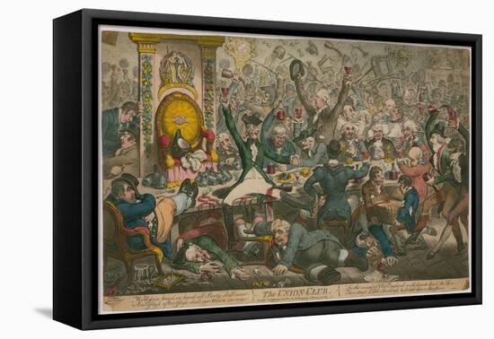 The Union Club-James Gillray-Framed Stretched Canvas