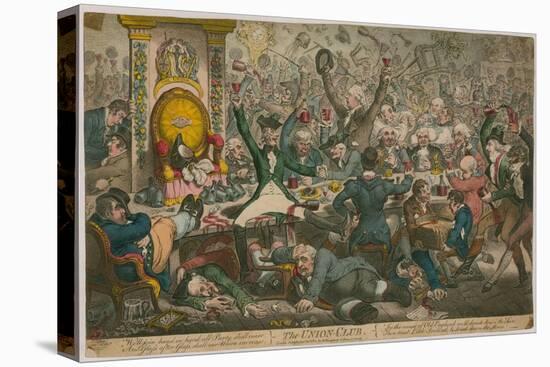 The Union Club-James Gillray-Stretched Canvas