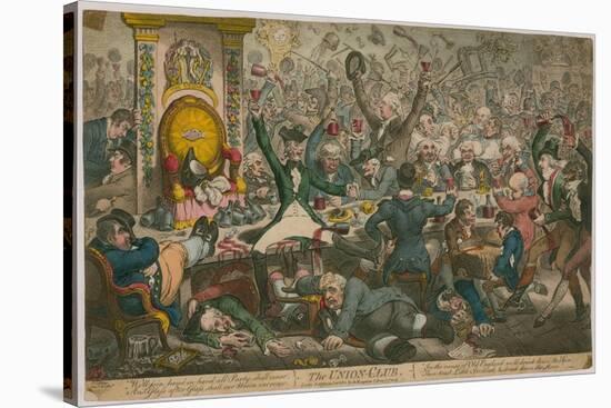 The Union Club-James Gillray-Stretched Canvas