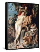 The Union of Earth and Water (Antwerp and the Scheld), C1618-Peter Paul Rubens-Framed Stretched Canvas