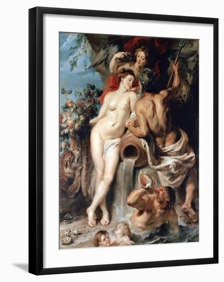 The Union of Earth and Water (Antwerp and the Scheld), C1618-Peter Paul Rubens-Framed Giclee Print