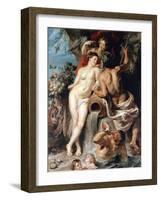 The Union of Earth and Water (Antwerp and the Scheld), C1618-Peter Paul Rubens-Framed Giclee Print