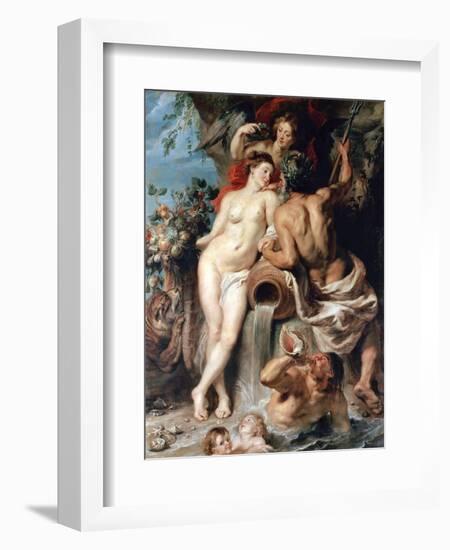 The Union of Earth and Water (Antwerp and the Scheld), C1618-Peter Paul Rubens-Framed Giclee Print