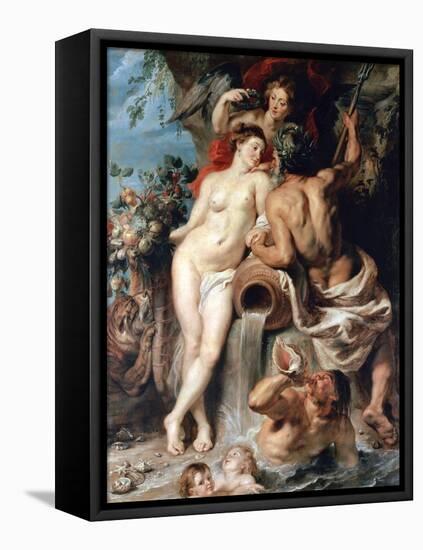 The Union of Earth and Water (Antwerp and the Scheld), C1618-Peter Paul Rubens-Framed Stretched Canvas