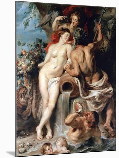 The Union of Earth and Water (Antwerp and the Scheld), C1618-Peter Paul Rubens-Mounted Giclee Print