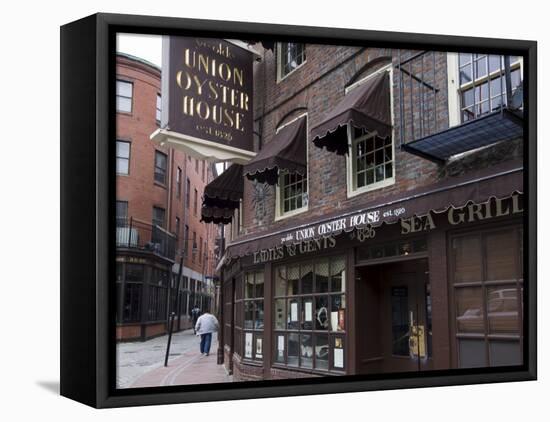 The Union Oyster House, Blackstone Block, Built in 1714, Boston-Amanda Hall-Framed Stretched Canvas