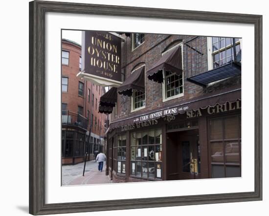 The Union Oyster House, Blackstone Block, Built in 1714, Boston-Amanda Hall-Framed Photographic Print