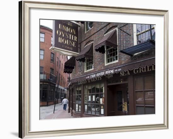 The Union Oyster House, Blackstone Block, Built in 1714, Boston-Amanda Hall-Framed Photographic Print