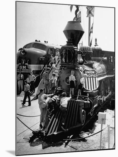 The Union Pacific No. 18 built in 1874 displayed at the Chicago Railroad Fair-George Skadding-Mounted Photographic Print