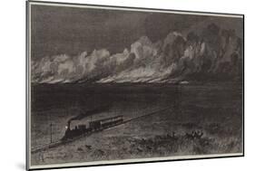 The Union Pacific Railroad of America, a Prairie on Fire in Nebraska-null-Mounted Giclee Print