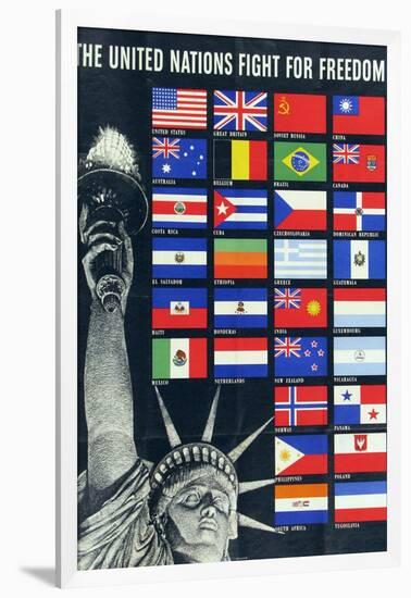 The United Nations Fight for Freedom Poster-null-Framed Photographic Print