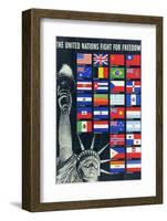 The United Nations Fight for Freedom Poster-null-Framed Photographic Print