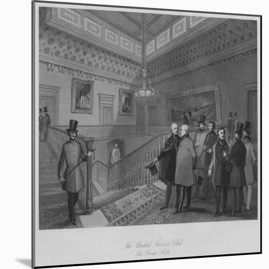 'The United Service Club. The Great Hall', c1841-Henry Melville-Mounted Giclee Print