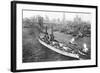 The United States Battleship 'Texas' Setting Out from New York Harbour, C.1917-null-Framed Giclee Print