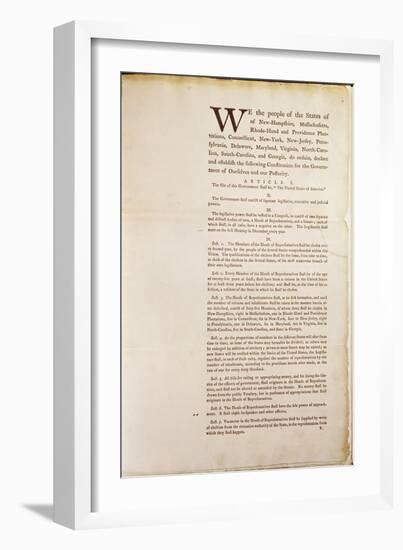 The United States Constitution, 1787-American School-Framed Giclee Print