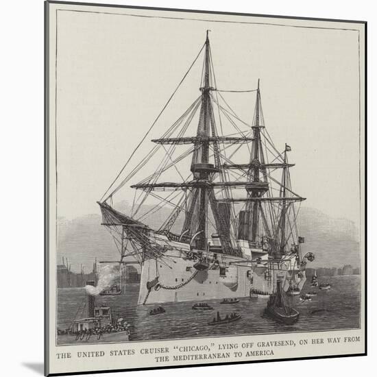 The United States Cruiser Chicago-null-Mounted Giclee Print