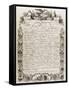 The United States Declaration of Independence. (July 4, 1776). Facsimile-null-Framed Stretched Canvas