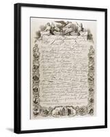 The United States Declaration of Independence. (July 4, 1776). Facsimile-null-Framed Giclee Print