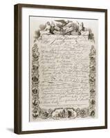 The United States Declaration of Independence. (July 4, 1776). Facsimile-null-Framed Giclee Print