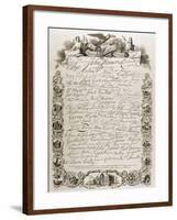 The United States Declaration of Independence. (July 4, 1776). Facsimile-null-Framed Giclee Print