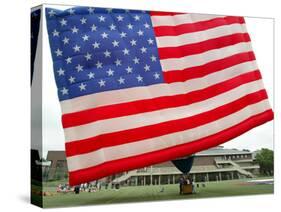 The United States Flag Hot Air Balloon is Inflated at Stevens Institute of Technology-null-Stretched Canvas