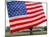 The United States Flag Hot Air Balloon is Inflated at Stevens Institute of Technology-null-Mounted Photographic Print