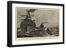 The United States Fleet at Key West, the Torpedo Boat Cushing Carrying Despatches to the Flagship-null-Framed Giclee Print