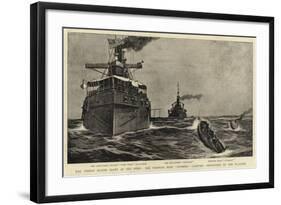 The United States Fleet at Key West, the Torpedo Boat Cushing Carrying Despatches to the Flagship-null-Framed Giclee Print