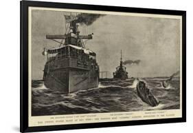 The United States Fleet at Key West, the Torpedo Boat Cushing Carrying Despatches to the Flagship-null-Framed Giclee Print