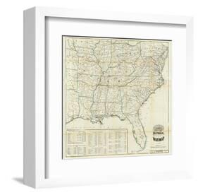 The United States Historical War Map, c.1862-Asher & Company-Framed Art Print
