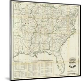 The United States Historical War Map, c.1862-Asher & Company-Mounted Art Print